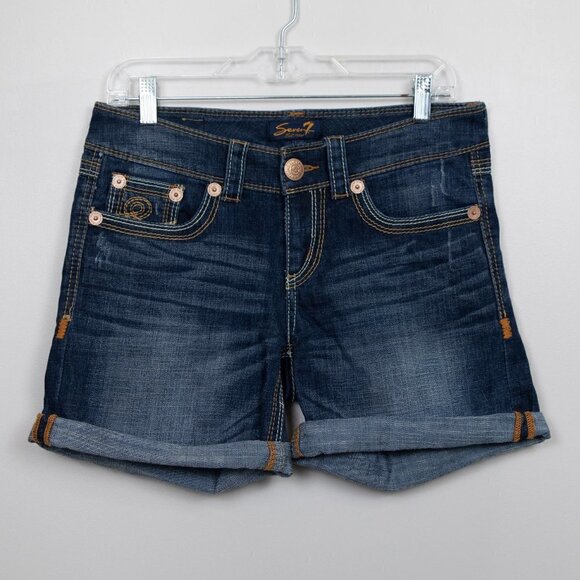 Seven7 denim rolled cuffs shorts-6 - Picture 1 of 5